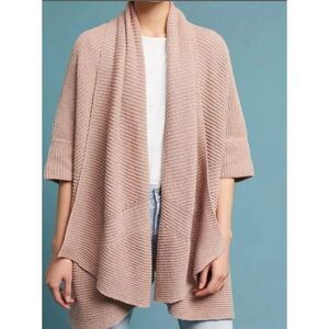 Anthropologie Sleeping on Snow OS Mauve Knit Cardigan